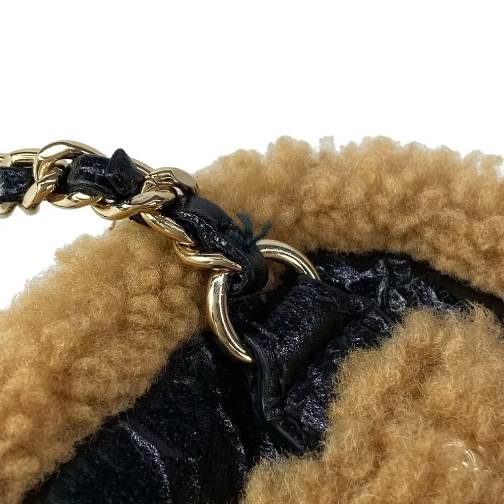 Chanel CC Fan Bum Bag Black Light Brown